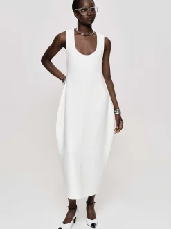 Frauen Source Unknown Kleidung<Adua Vase Midikleid, Weis