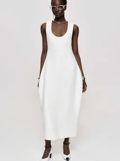 Frauen Source Unknown Kleider<Adua Vase Midikleid, Weis