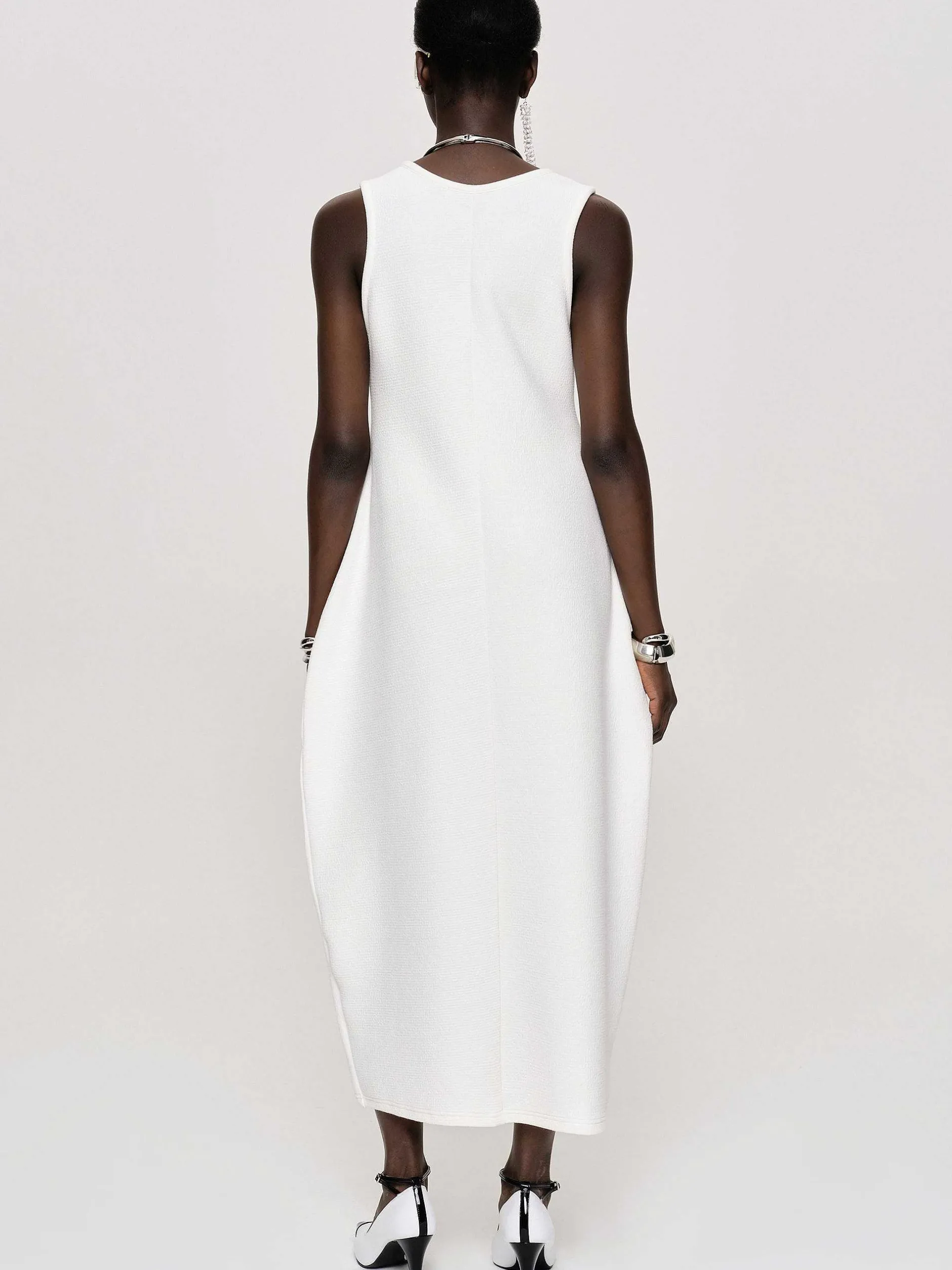 Frauen Source Unknown Kleider<Adua Vase Midikleid, Weis
