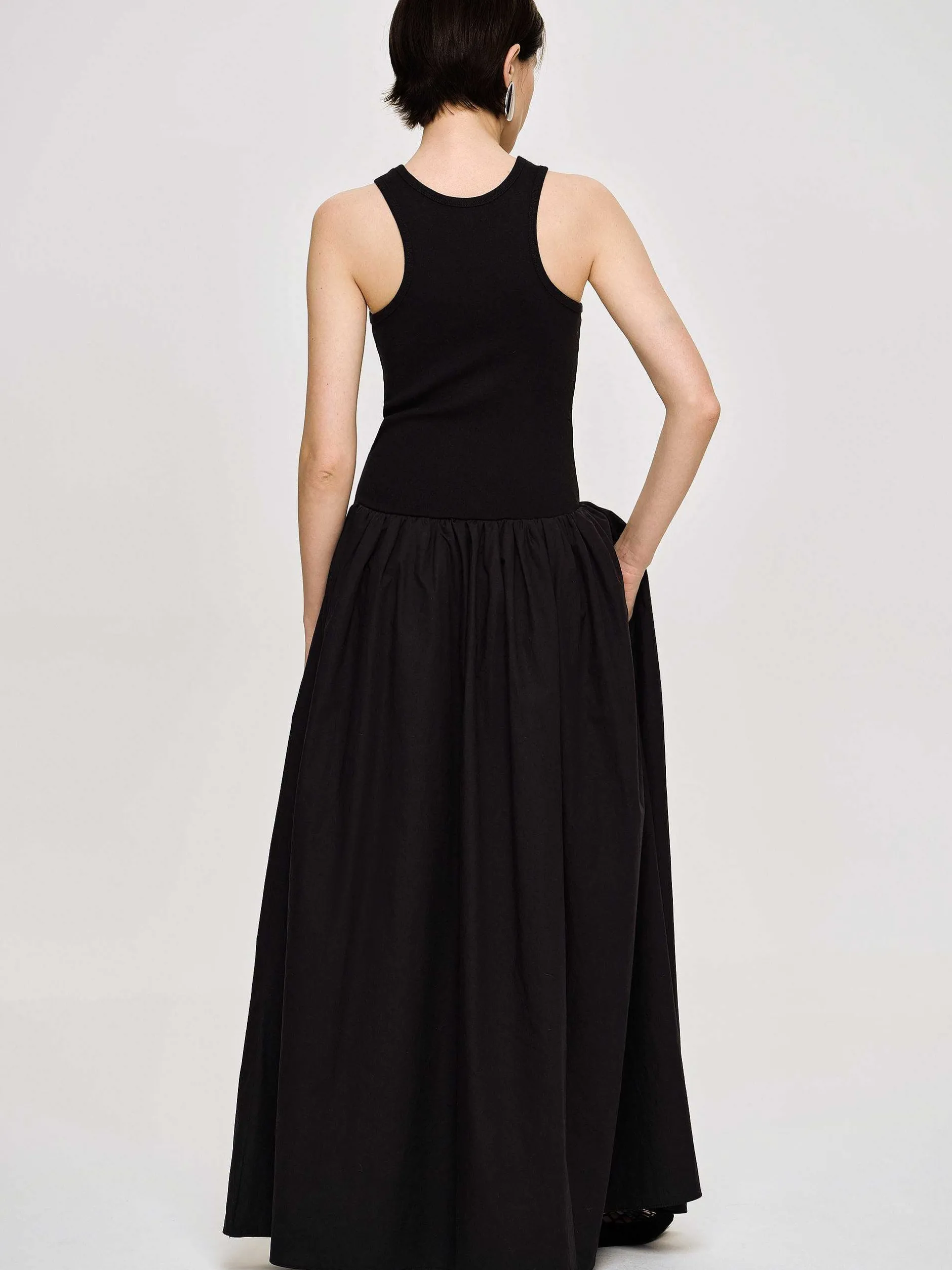 Frauen Source Unknown Kleider<Amal Racer-Tanktopkleid Mit Tiefer Taille, Schwarz
