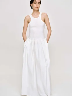 Frauen Source Unknown Kleider<Amal Racer-Tanktopkleid Mit Tiefer Taille, Weis