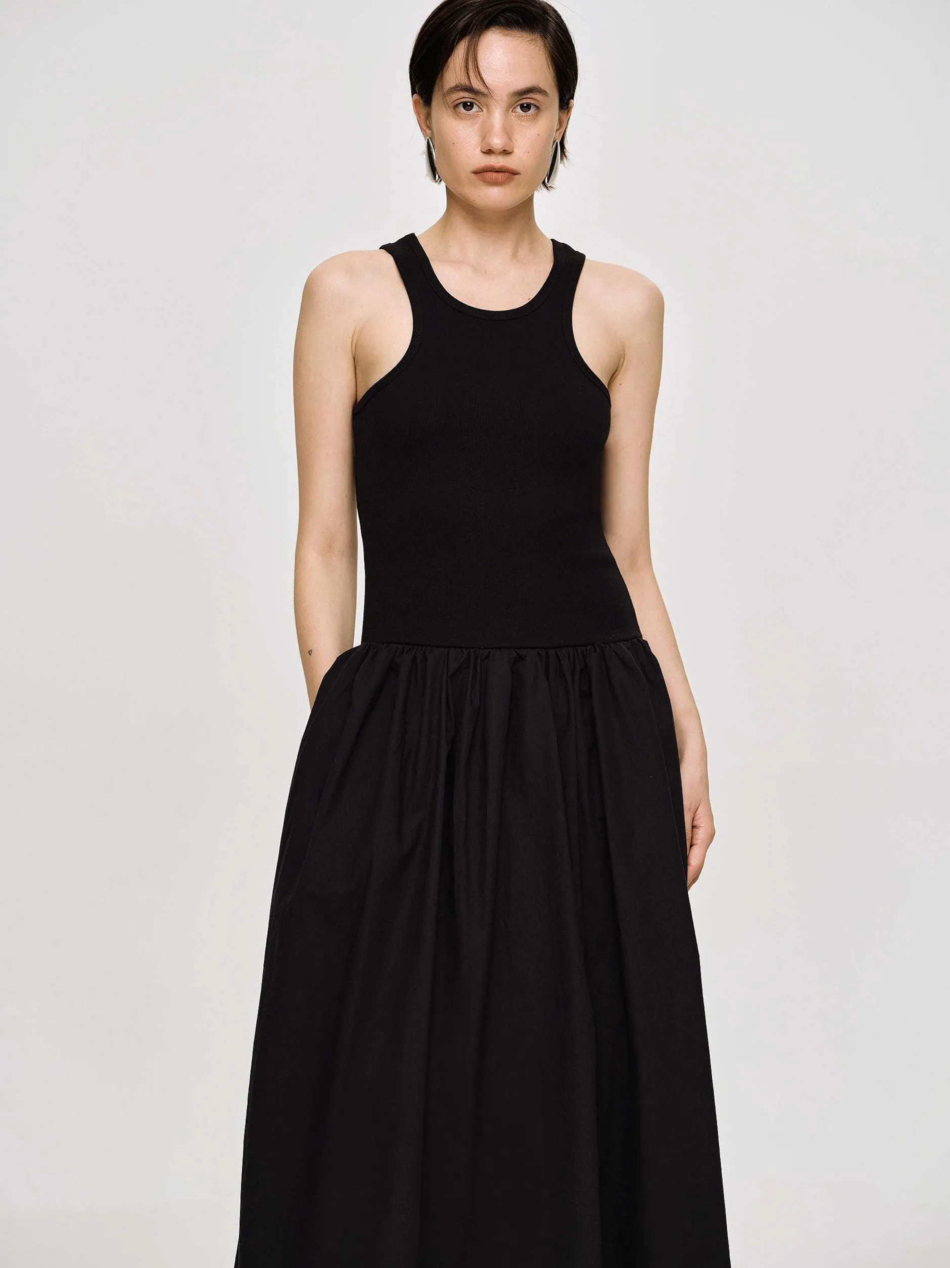 Frauen Source Unknown Kleidung<Amal Racer-Tanktopkleid Mit Tiefer Taille, Schwarz
