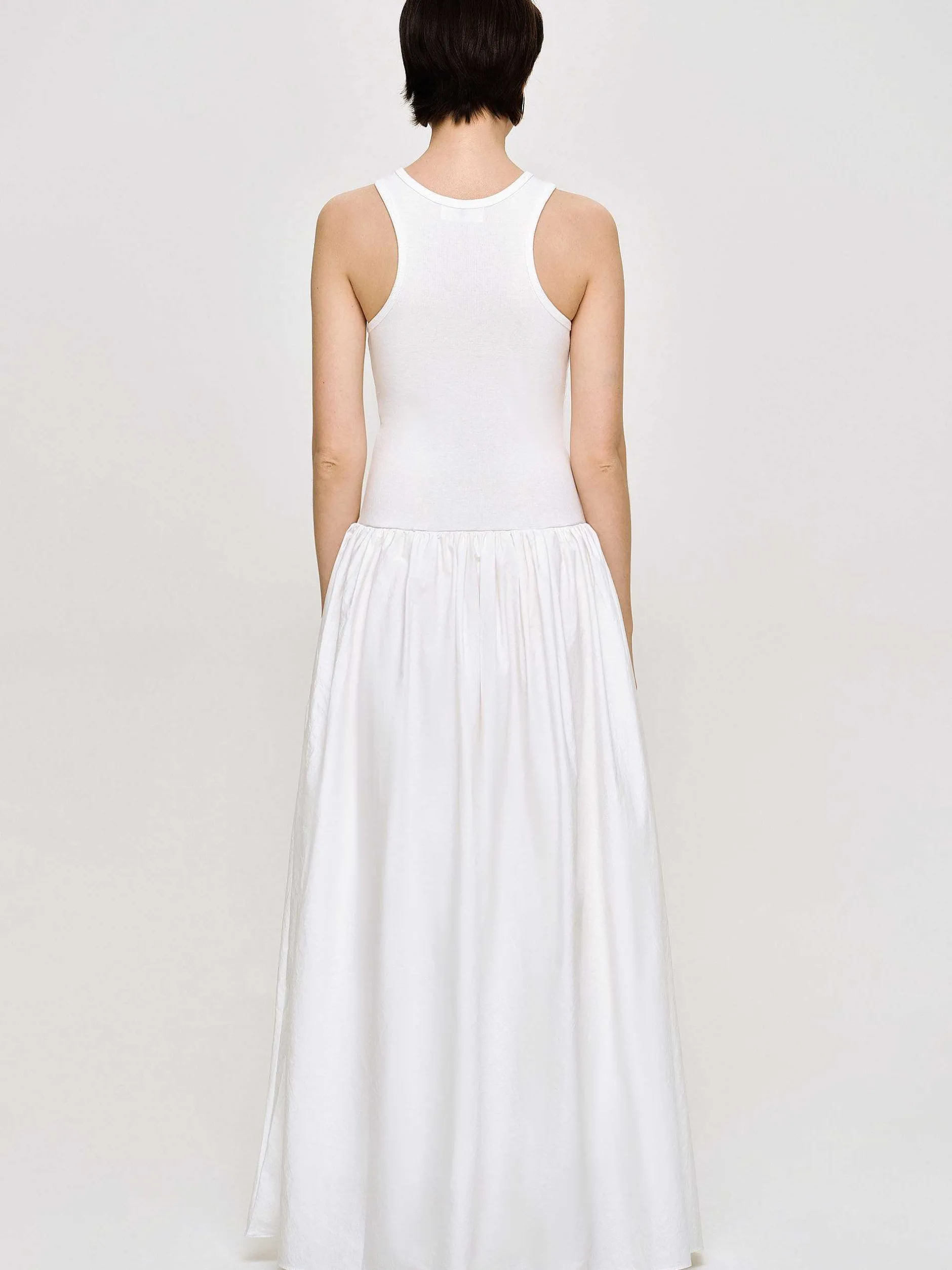 Frauen Source Unknown Kleidung<Amal Racer-Tanktopkleid Mit Tiefer Taille, Weis
