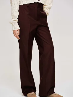 Frauen Source Unknown Unterteile<Anzughose Aus Gabardine, Merlotbraun