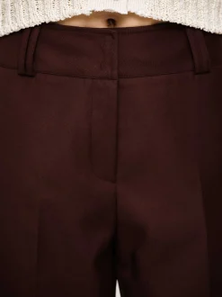 Frauen Source Unknown Unterteile<Anzughose Aus Gabardine, Merlotbraun