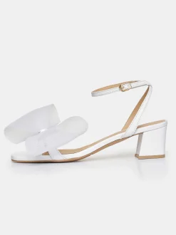 Frauen Source Unknown Schuhe & Taschen<Apogeo Tull-Schleifensandalen, Weis