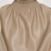 Frauen Source Unknown Zubehör<Armelloses Lederoberteil, Beige