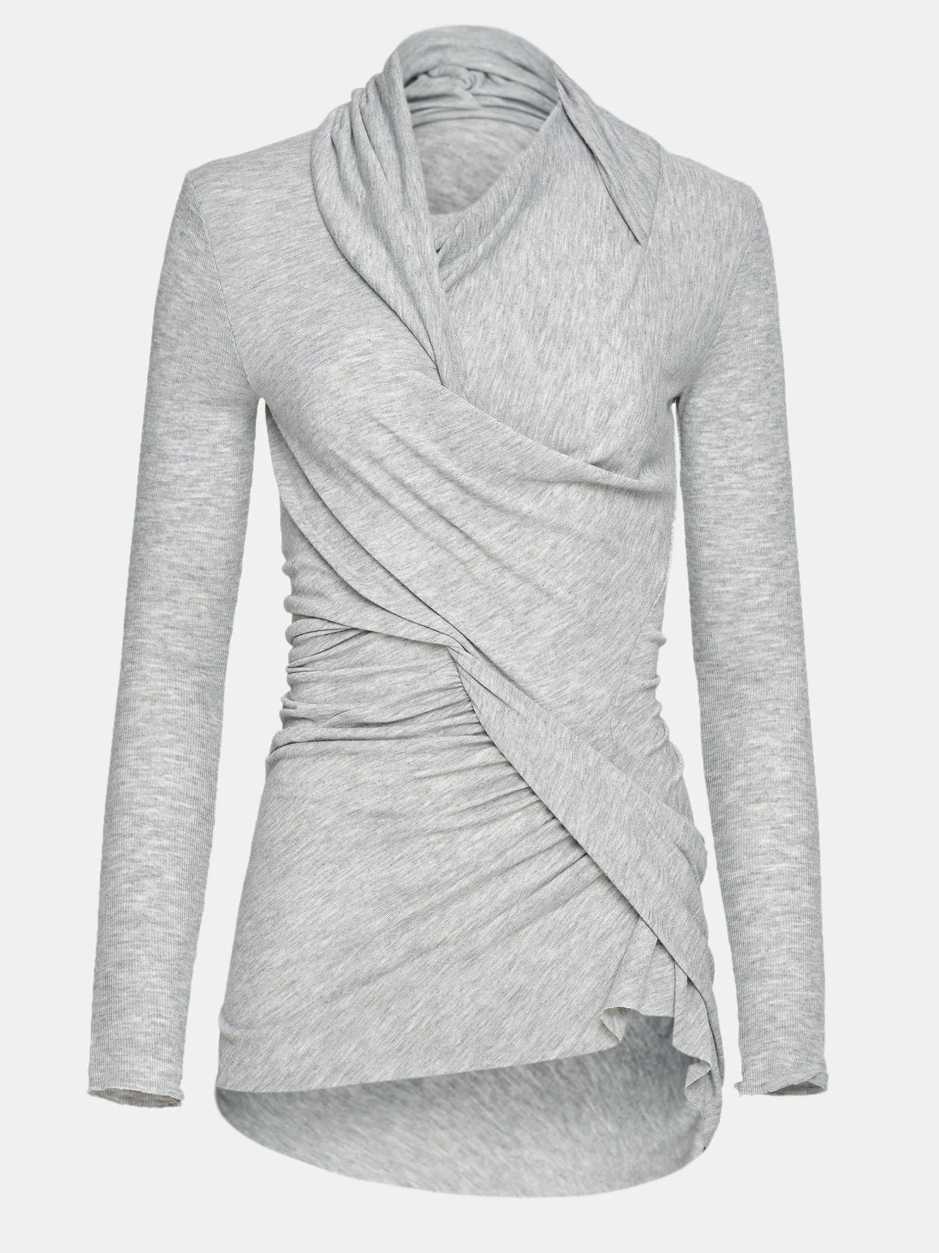 Frauen Source Unknown Oberteile<Asymmetrisches Drapiertes Folgore-Oberteil, Grau