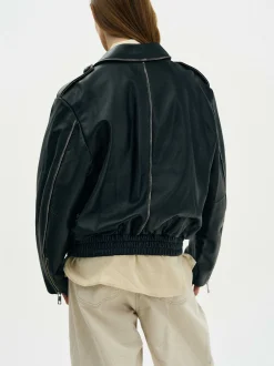 Frauen Source Unknown Oberbekleidung<Ausgebleichte Lederjacke,