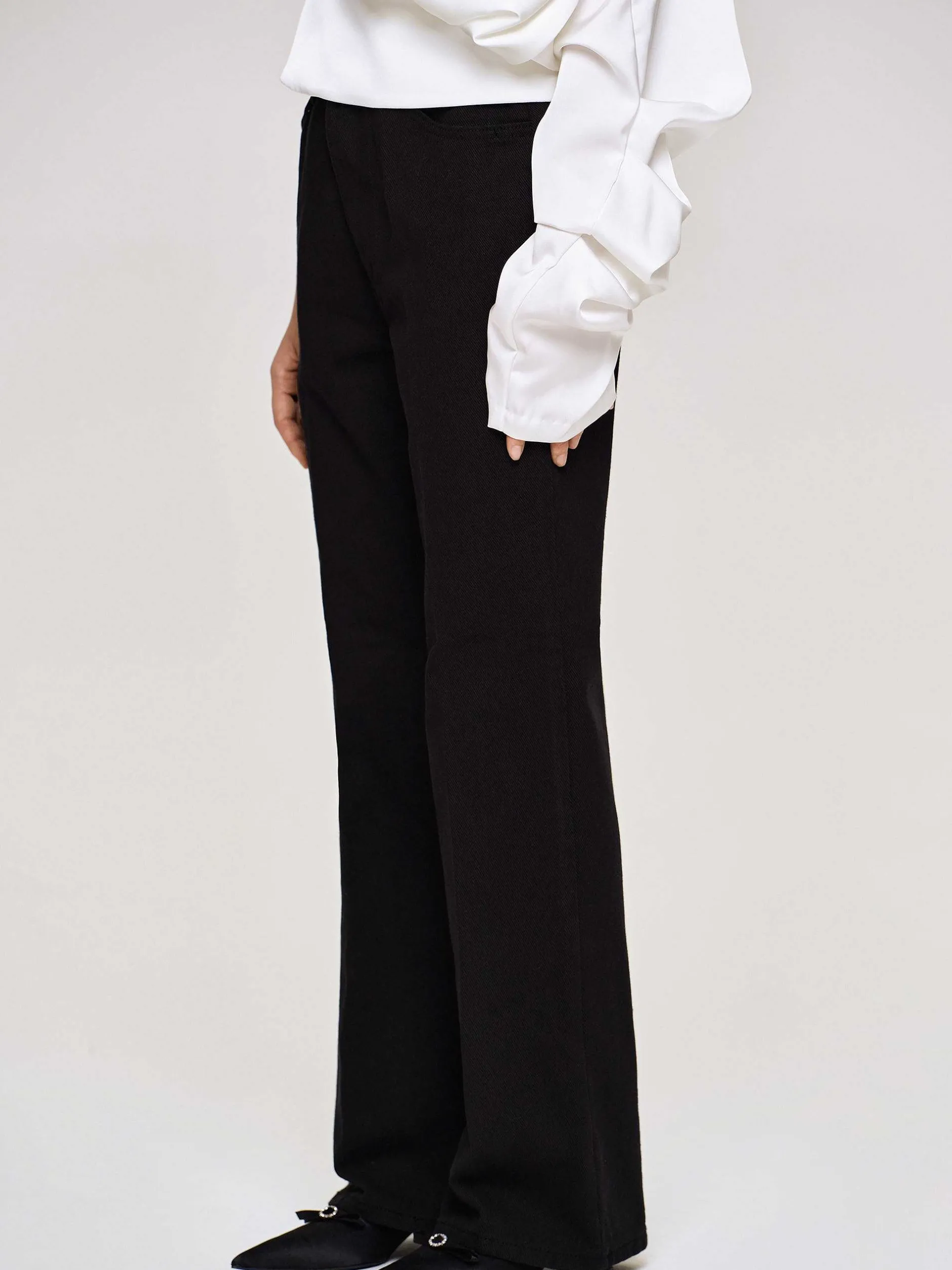 Frauen Source Unknown Denim<Ausgestellte Jeans Mit Langem Bein, Schwarz