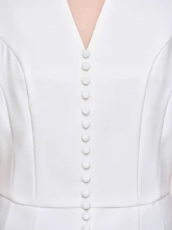 Frauen Source Unknown Kleidung<Ausgestellte Weste Mit Knopfen, Weis
