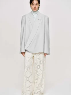 Frauen Source Unknown Zubehör<Baia Boxy Wrap Blazer, Gainsboro Grey
