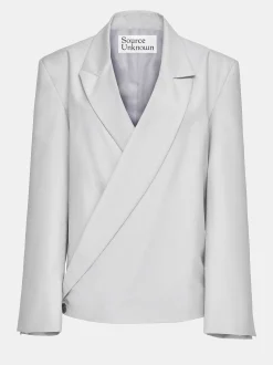 Frauen Source Unknown Zubehör<Baia Boxy Wrap Blazer, Gainsboro Grey