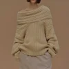 Frauen Source Unknown Zubehör<Becca Ubergroser High Roll Strickpullover, Butter