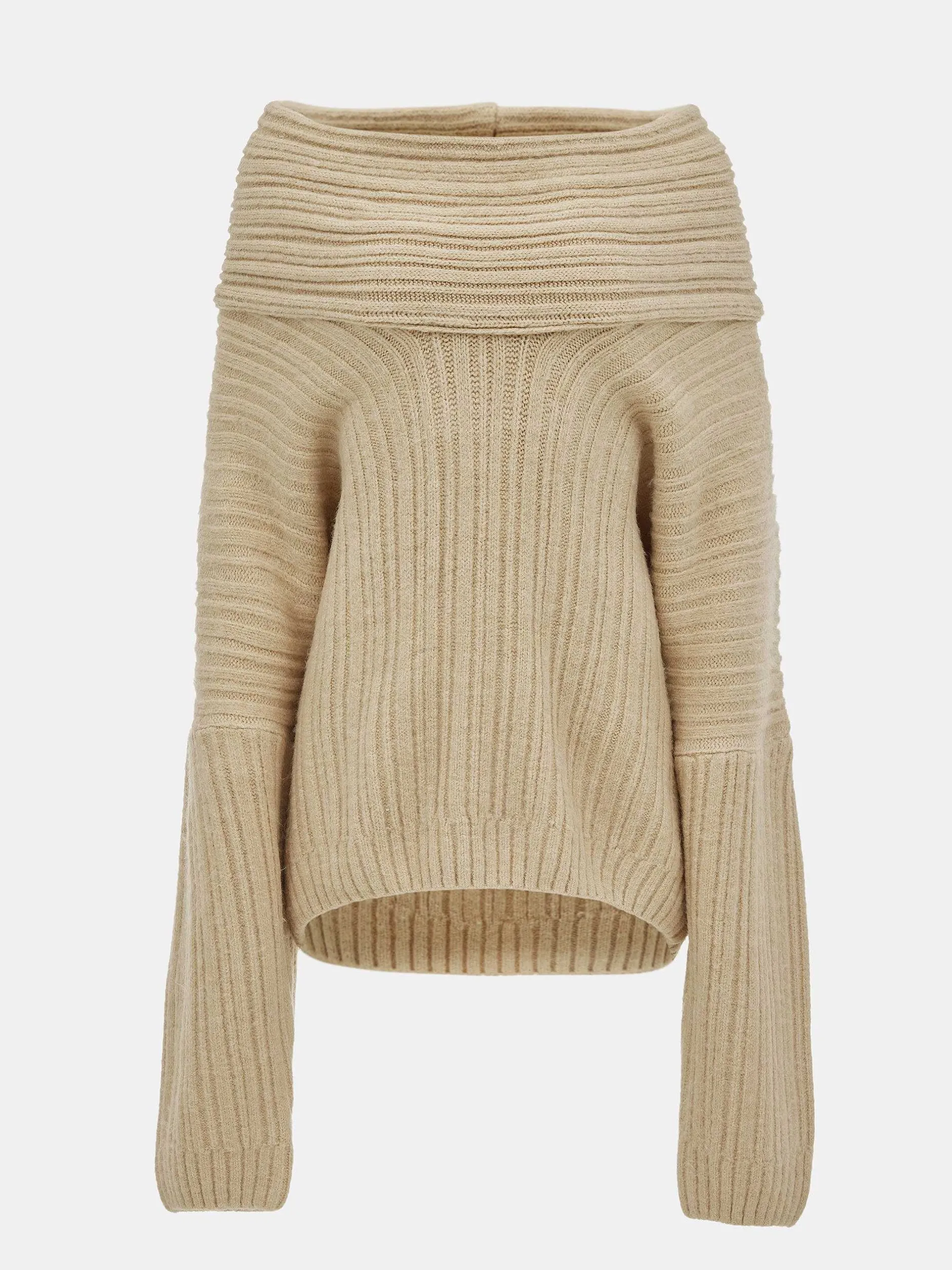Frauen Source Unknown Zubehör<Becca Ubergroser High Roll Strickpullover, Butter