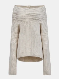Frauen Source Unknown Zubehör<Becca Ubergroser High-Roll-Strickpullover, Birke