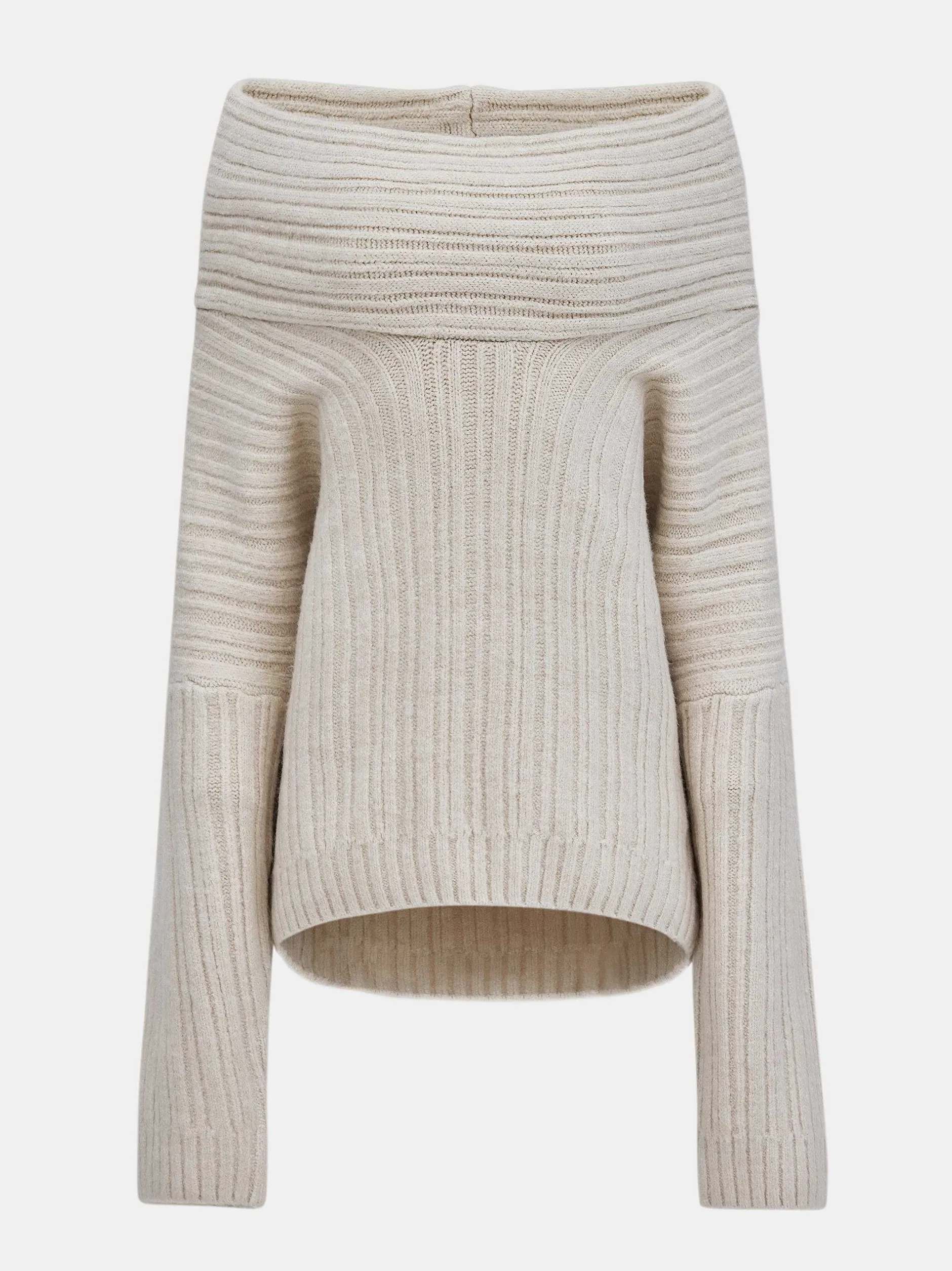 Frauen Source Unknown Zubehör<Becca Ubergroser High-Roll-Strickpullover, Birke