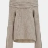 Frauen Source Unknown Zubehör<Becca Ubergroser High-Roll-Strickpullover, Kokosnuss