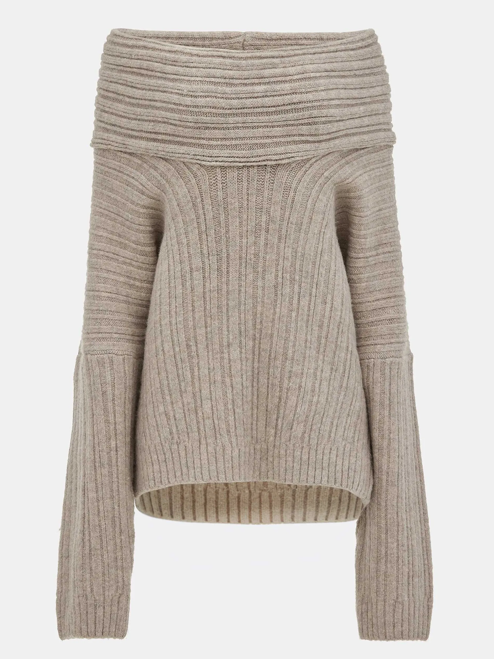 Frauen Source Unknown Zubehör<Becca Ubergroser High-Roll-Strickpullover, Kokosnuss