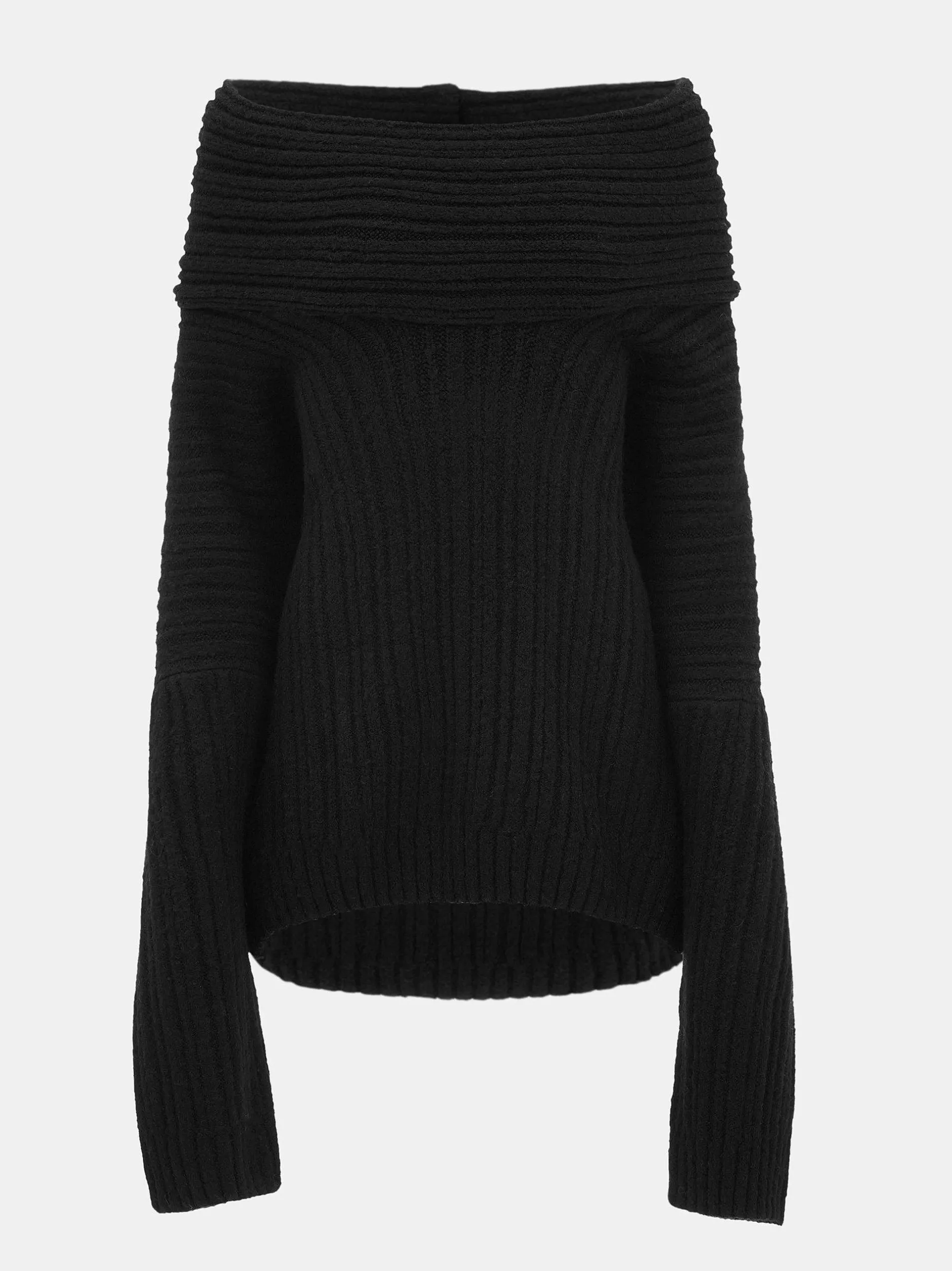 Frauen Source Unknown Zubehör<Becca Ubergroser High-Roll-Strickpullover, Schwarz