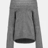 Frauen Source Unknown Zubehör<Becca Ubergroser High-Roll-Strickpullover, Sturmgrau