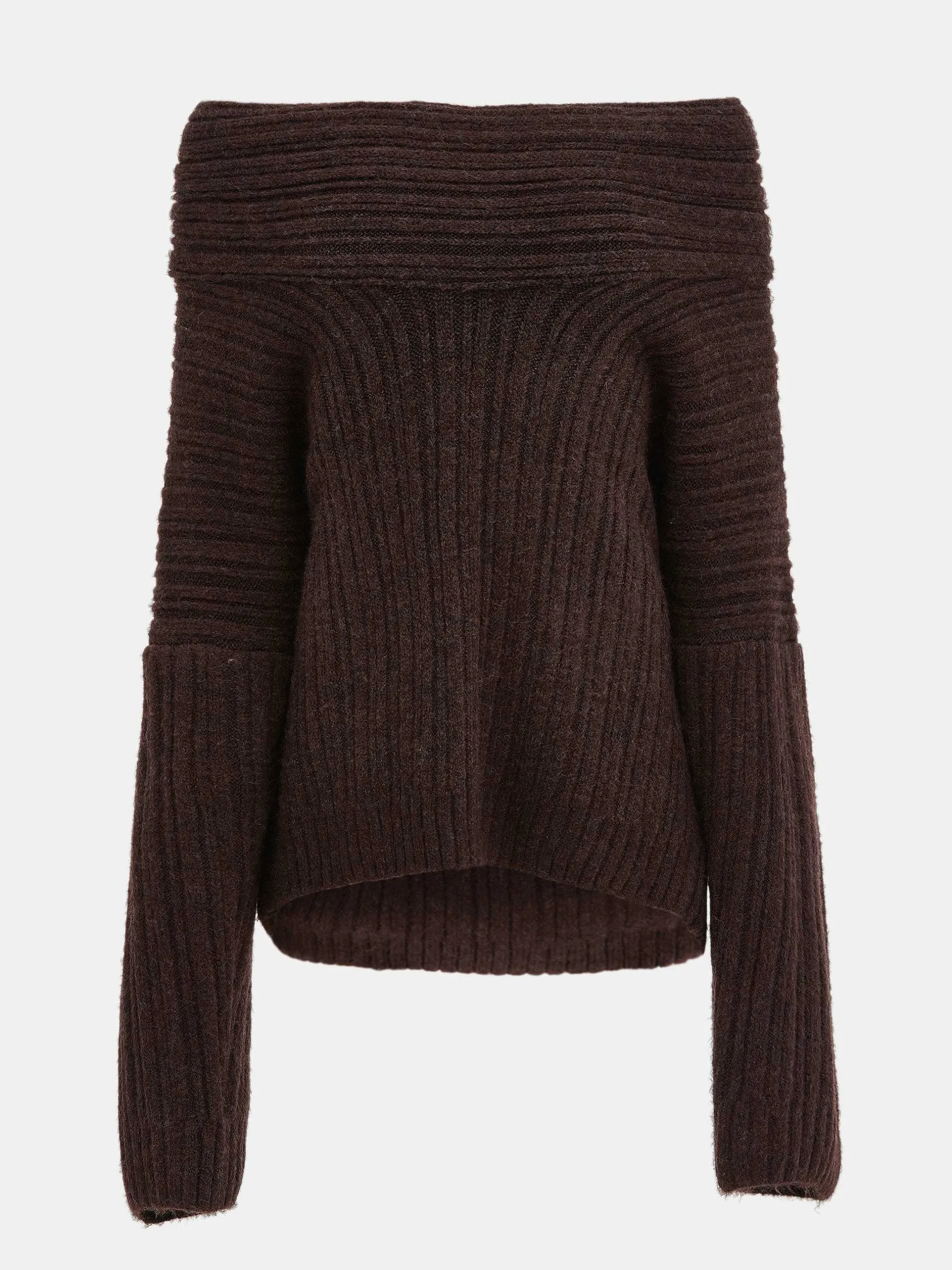 Frauen Source Unknown Zubehör<Becca Ubergroser High-Roll-Strickpullover, Schokolade