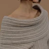 Frauen Source Unknown Zubehör<Becca Ubergroser High-Roll-Strickpullover, Kokosnuss