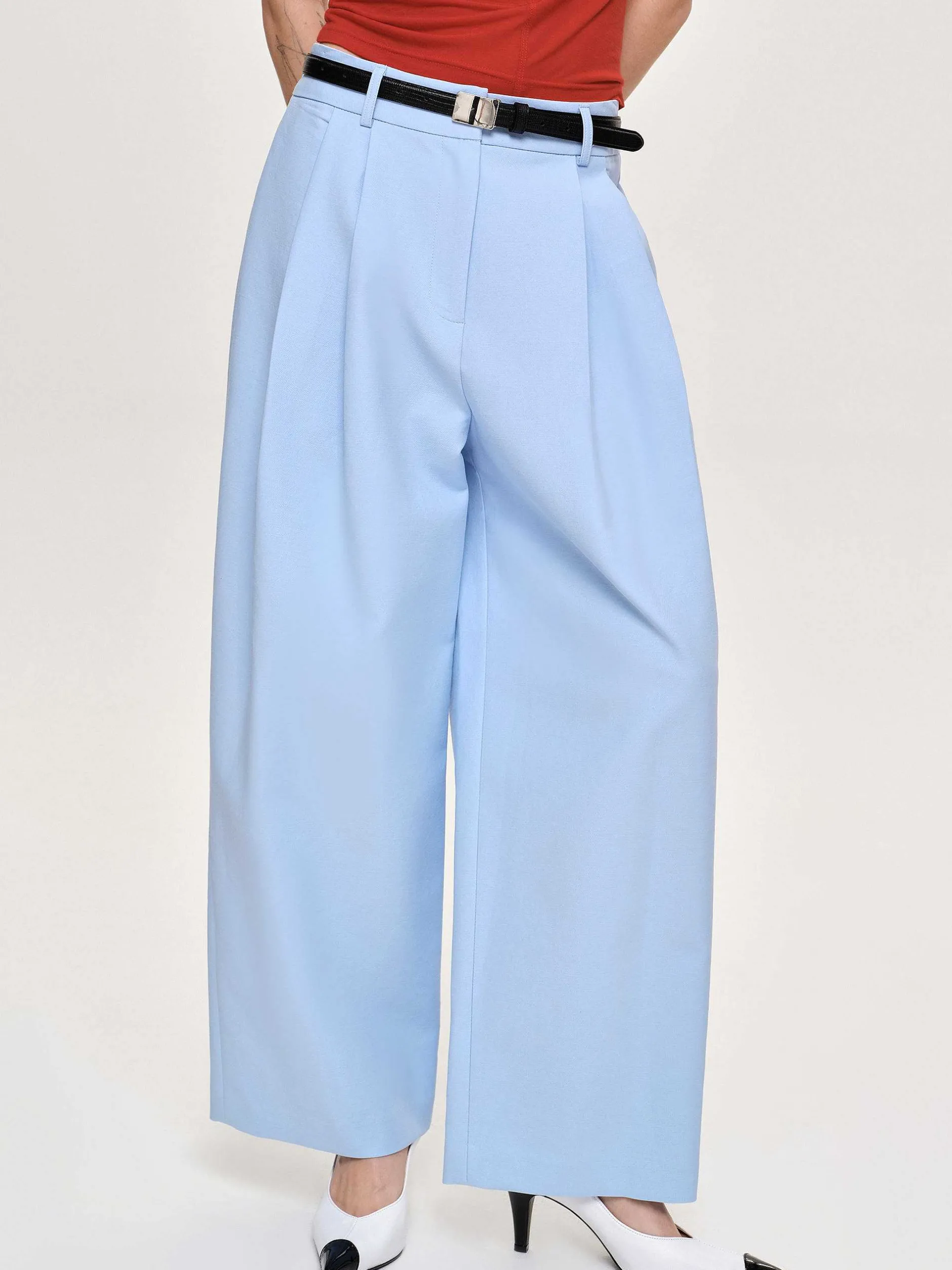 Frauen Source Unknown Unterteile<Biesenhose Mit Weitem Bein, Eisblau
