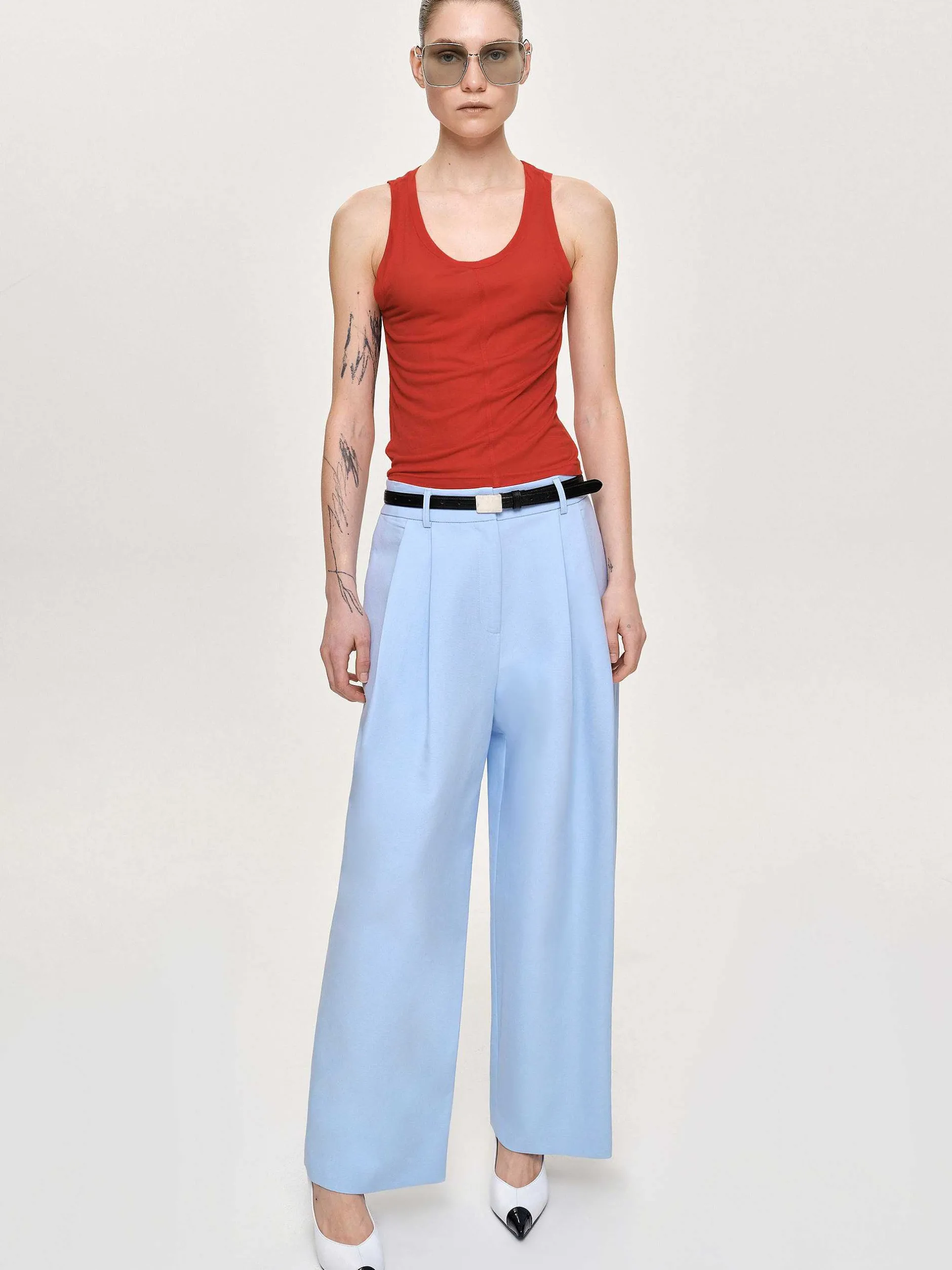 Frauen Source Unknown Unterteile<Biesenhose Mit Weitem Bein, Eisblau