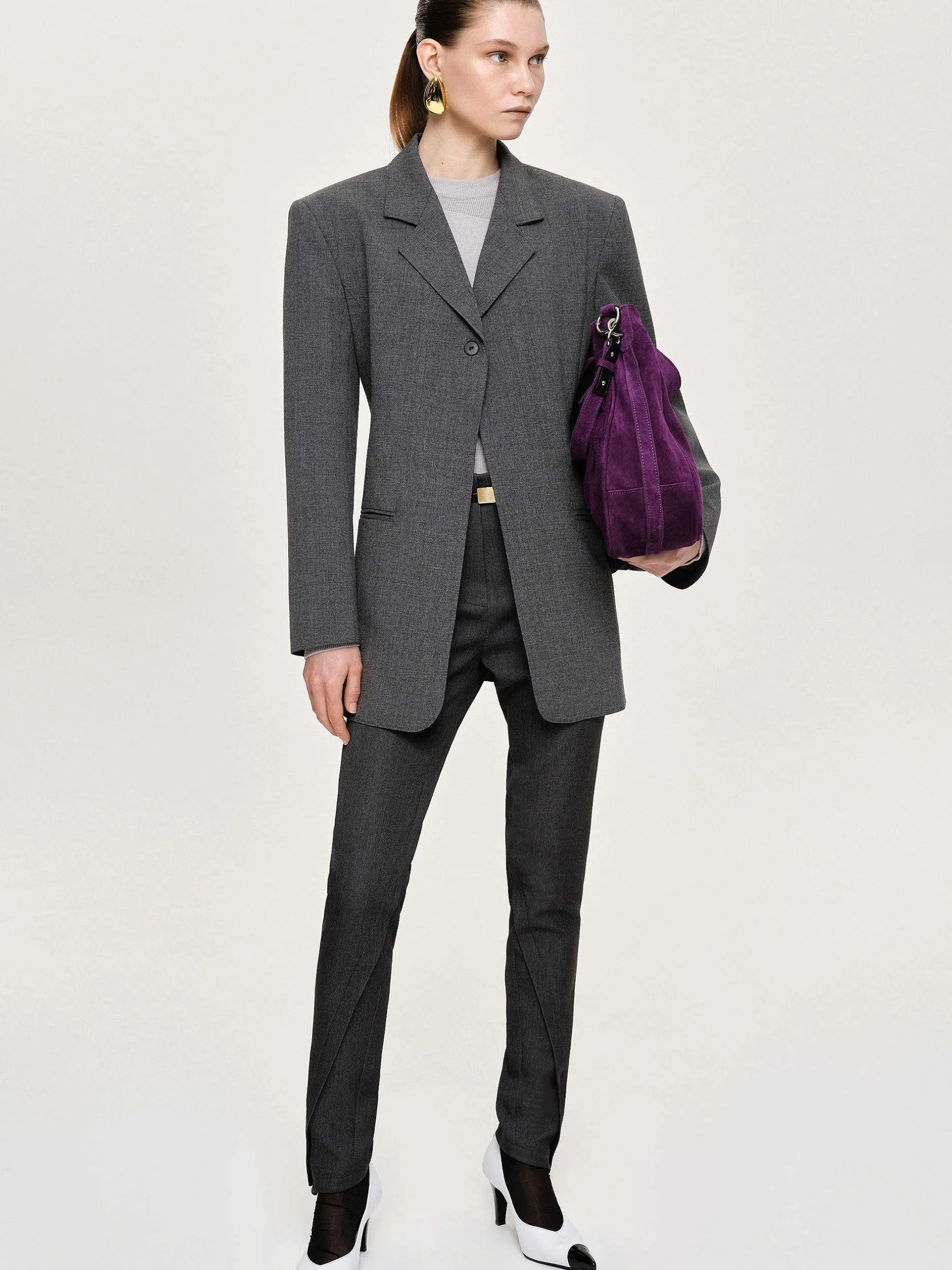 Frauen Source Unknown Kleidung<Blazer Mit Einem Knopf, Anthrazit