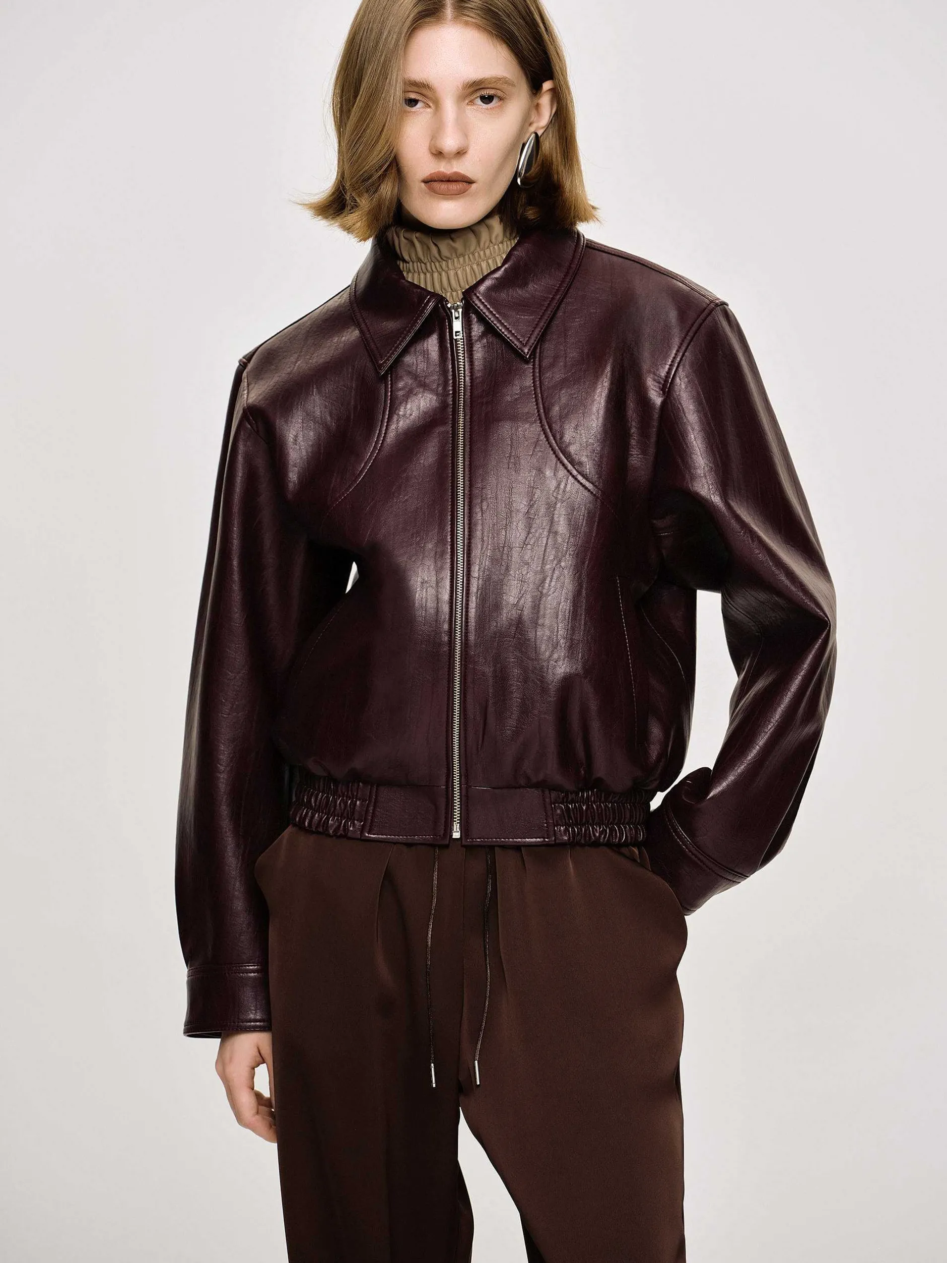 Frauen Source Unknown Zubehör<Bomberjacke Ennio Aus Kunstleder,