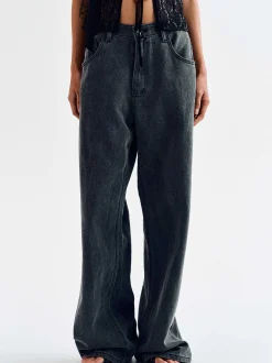 Frauen Source Unknown Denim<Boyfriend-Pigmentjeans, Haifischhaut