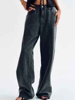 Frauen Source Unknown Denim<Boyfriend-Pigmentjeans, Haifischhaut