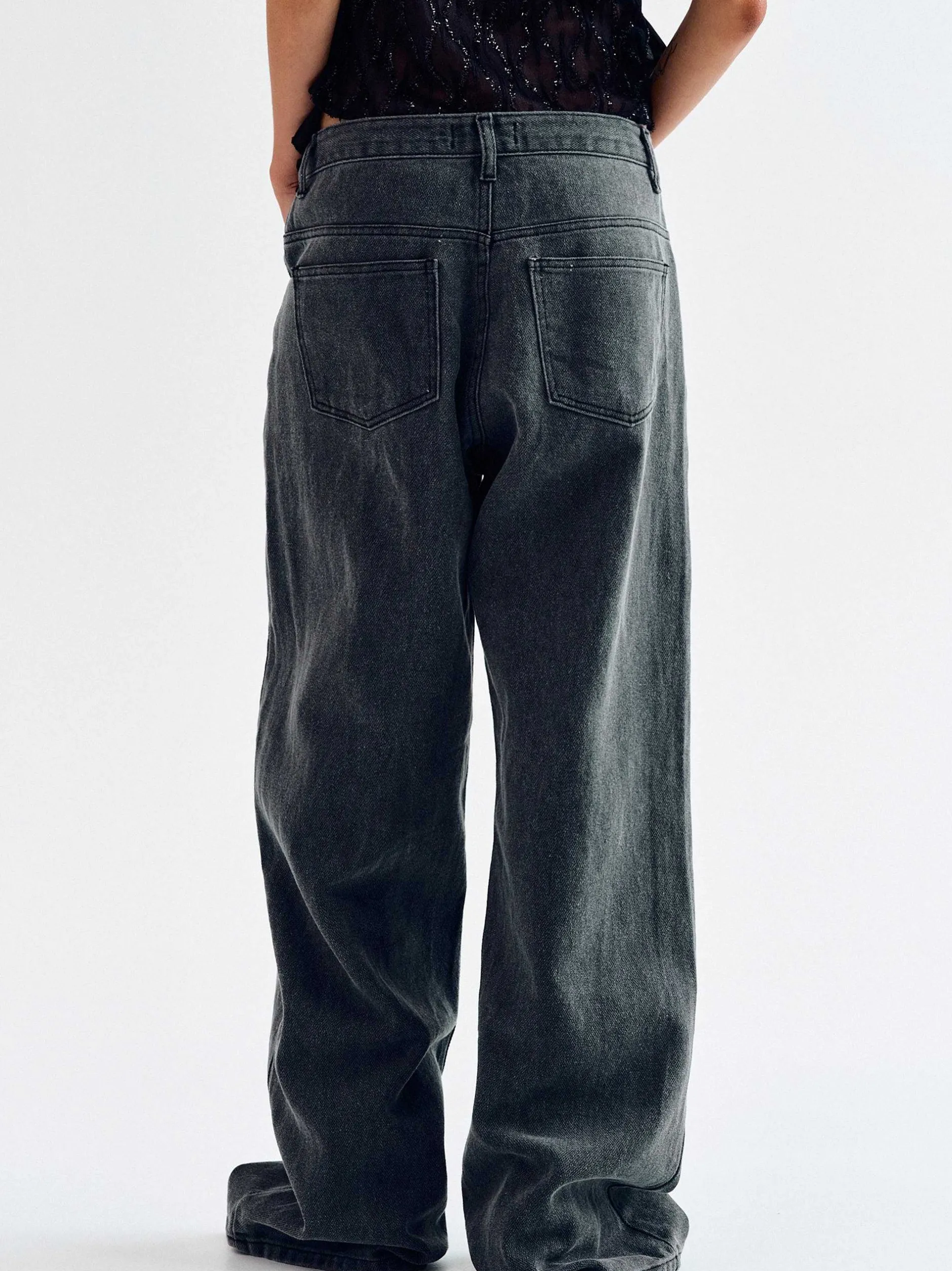 Frauen Source Unknown Denim<Boyfriend-Pigmentjeans, Haifischhaut