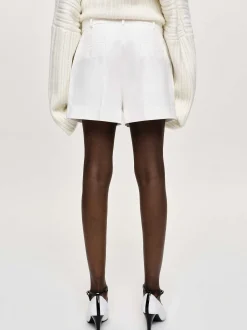 Frauen Source Unknown Kleidung<Breite Shorts Mit Gurtel, Weis