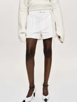 Frauen Source Unknown Kleidung<Breite Shorts Mit Gurtel, Weis