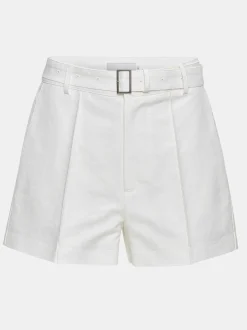 Frauen Source Unknown Unterteile<Breite Shorts Mit Gurtel, Weis
