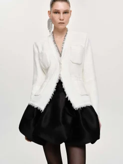 Frauen Source Unknown Zubehör<Cardigan Mit Taillierter Taille, Naturweis