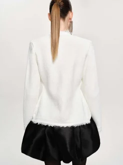 Frauen Source Unknown Zubehör<Cardigan Mit Taillierter Taille, Naturweis