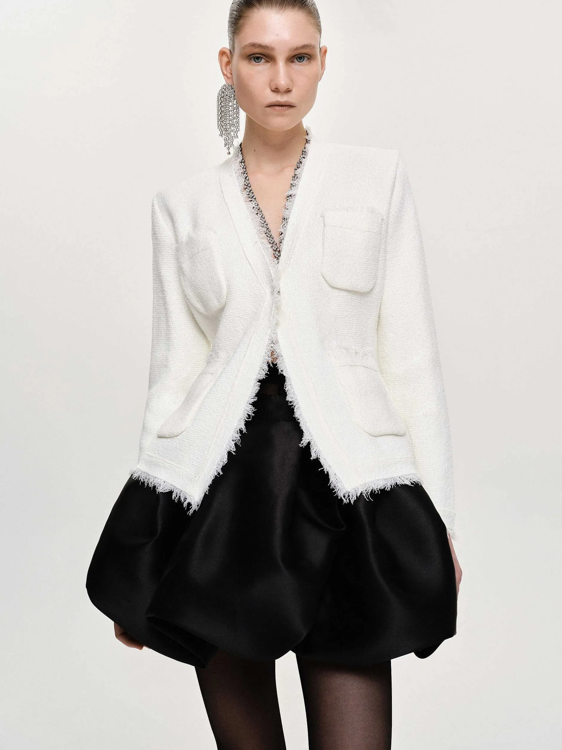 Frauen Source Unknown Zubehör<Cardigan Mit Taillierter Taille, Naturweis