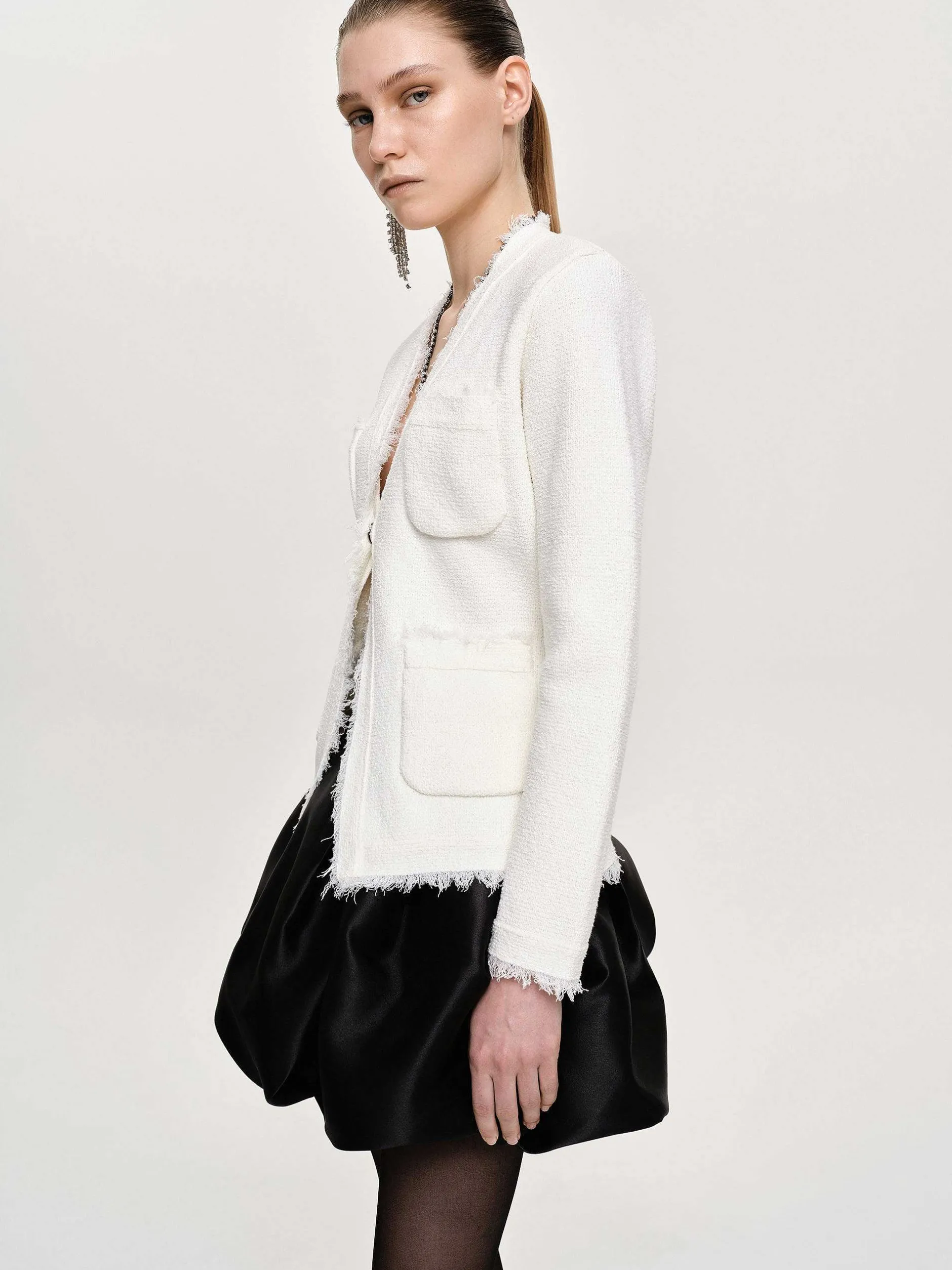 Frauen Source Unknown Zubehör<Cardigan Mit Taillierter Taille, Naturweis
