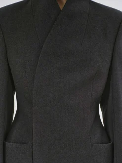 Frauen Source Unknown Oberbekleidung<Corrin Wickelblazer, Anthrazit