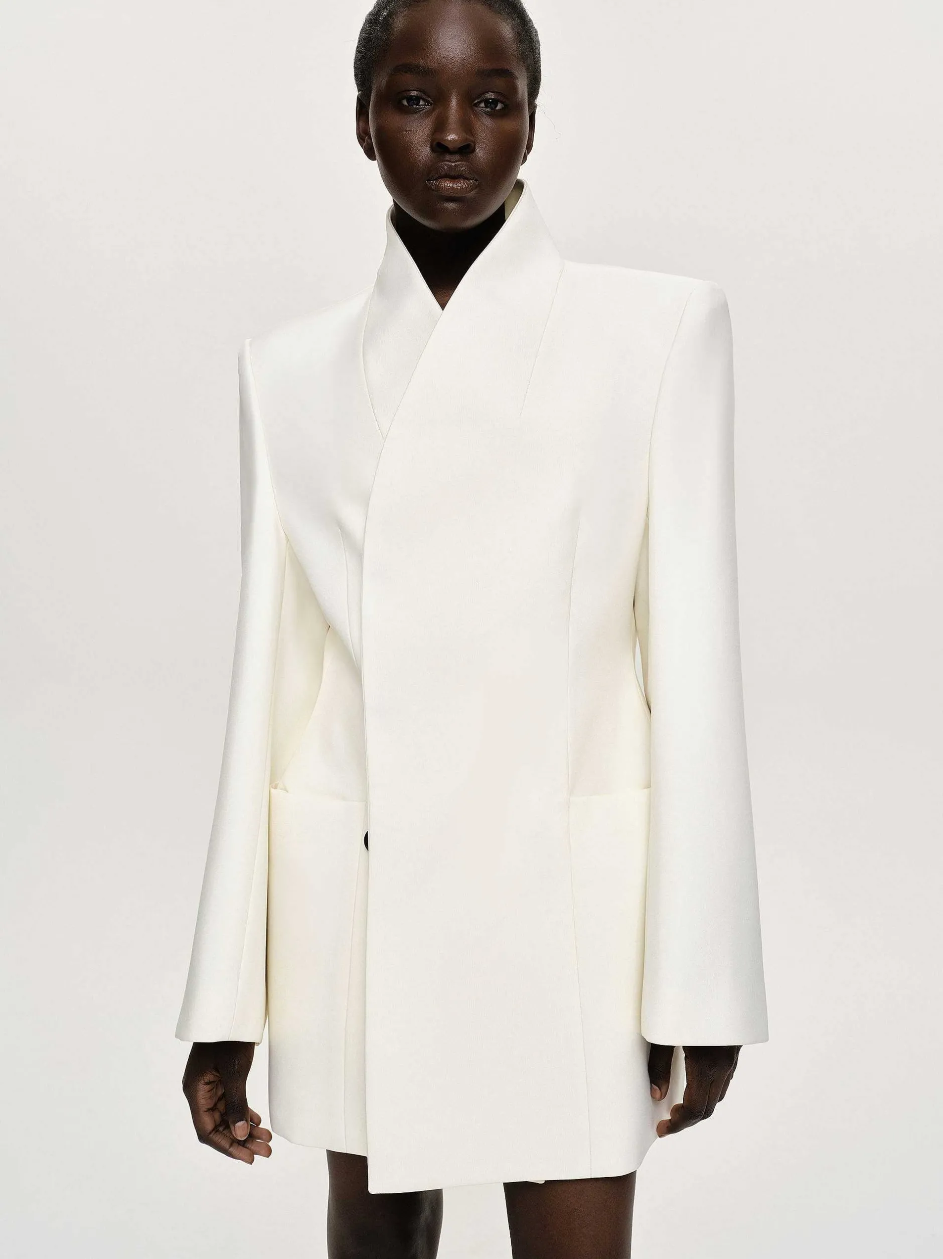 Frauen Source Unknown Kleidung<Corrin Wickelblazer, Creme