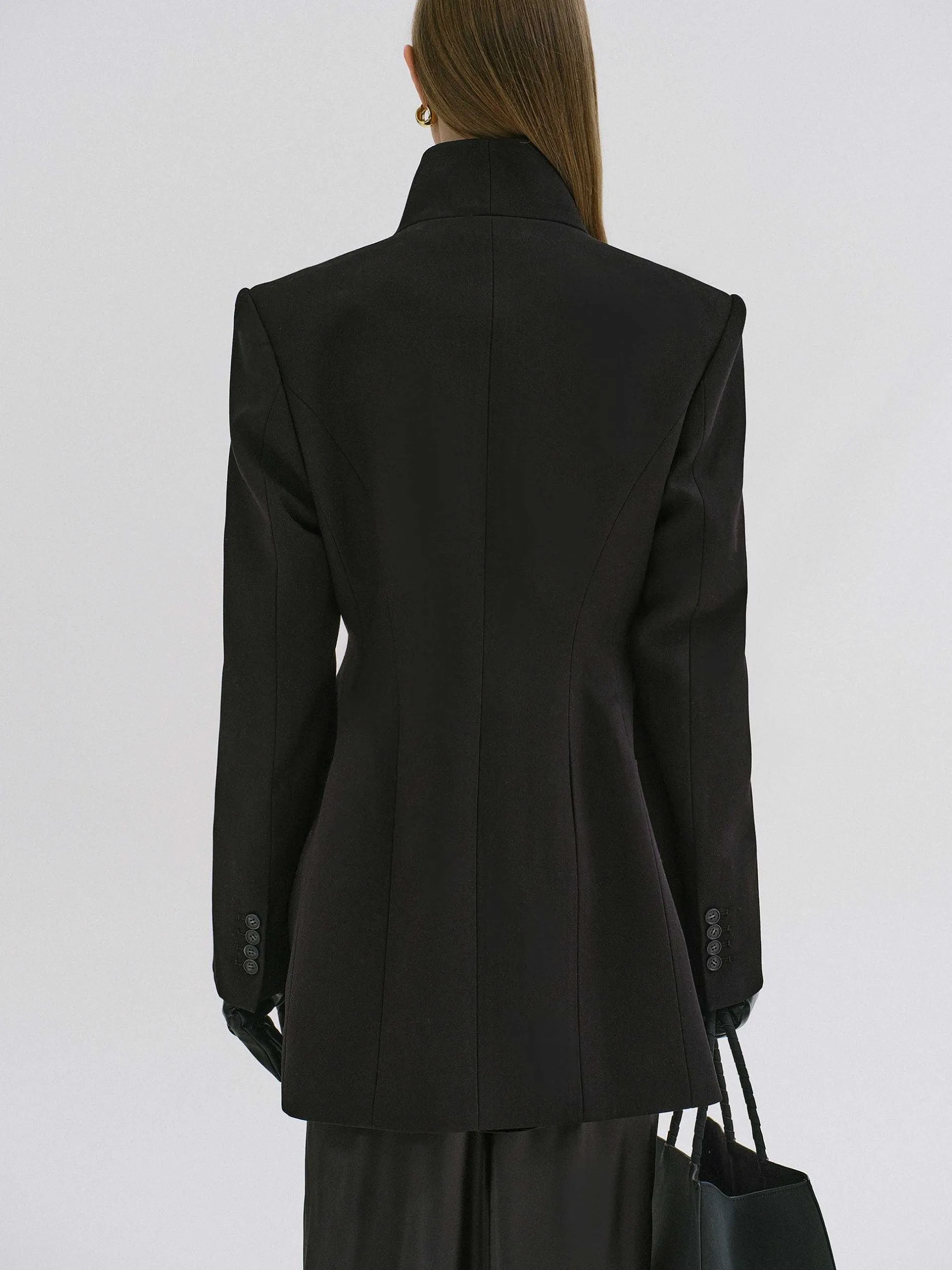 Frauen Source Unknown Kleidung<Corrin Wickelblazer, Schwarz