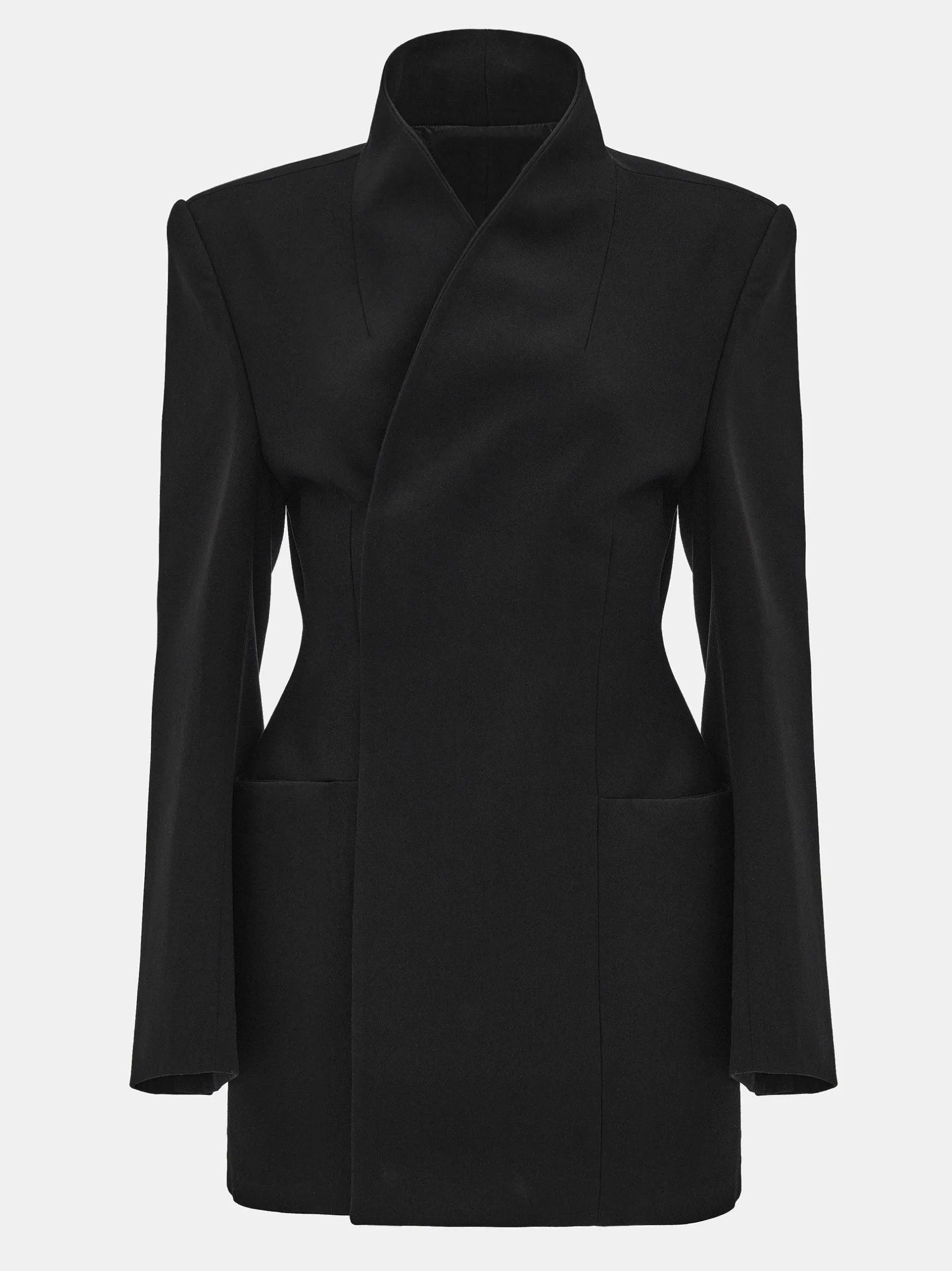 Frauen Source Unknown Kleidung<Corrin Wickelblazer, Schwarz