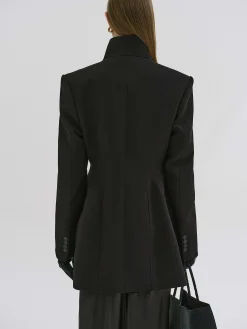 Frauen Source Unknown Oberbekleidung<Corrin Wickelblazer, Schwarz