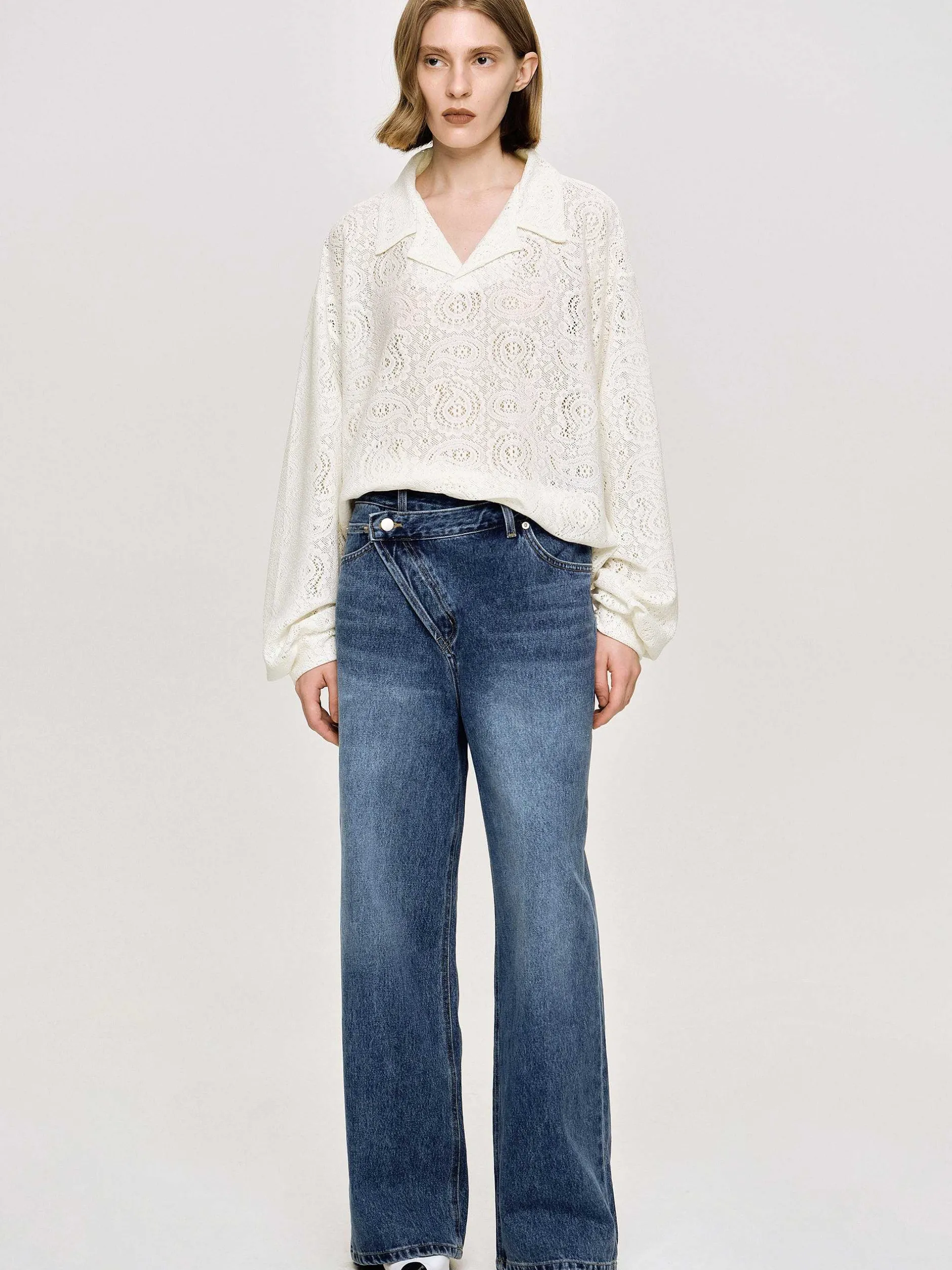 Frauen Source Unknown Denim<Crossover-Jeans, Dark Stone Wash
