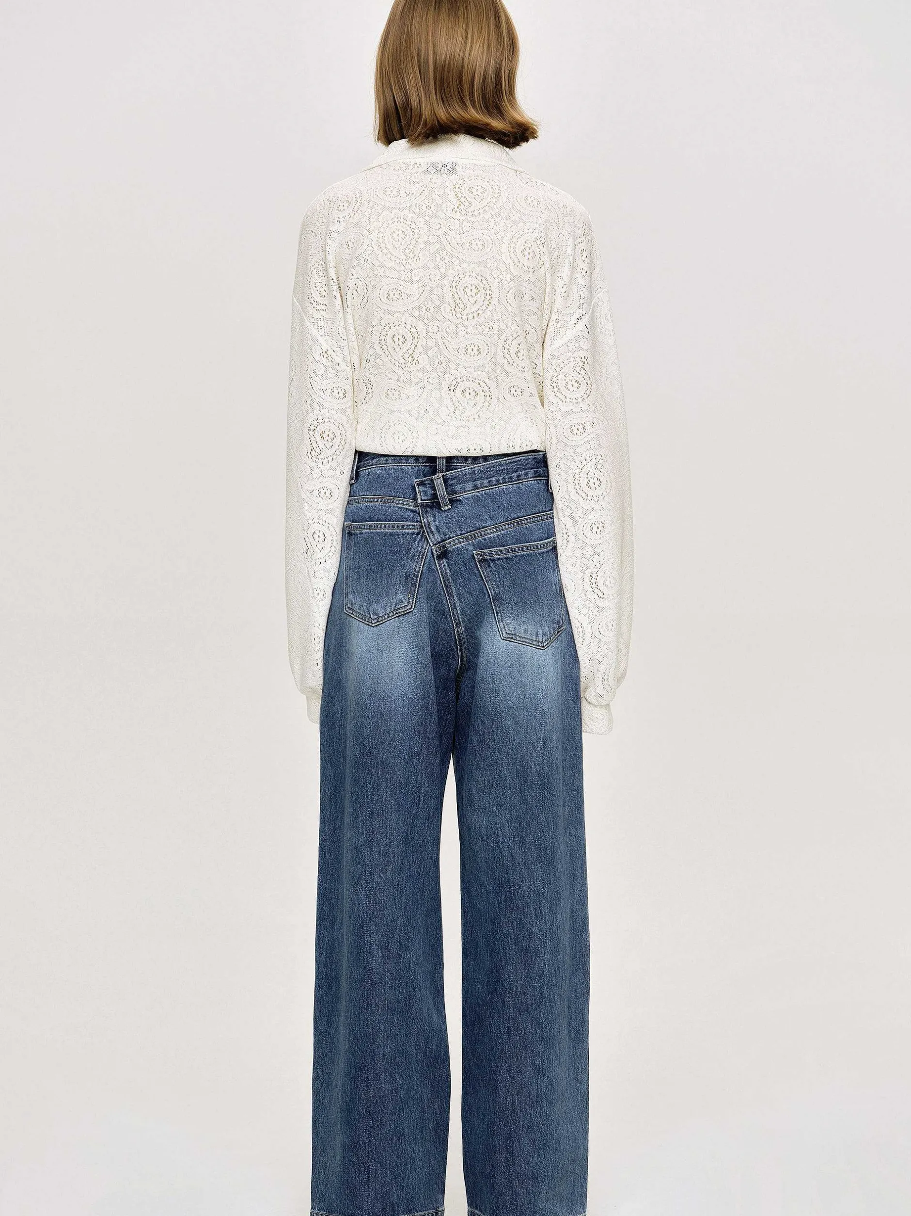 Frauen Source Unknown Denim<Crossover-Jeans, Dark Stone Wash