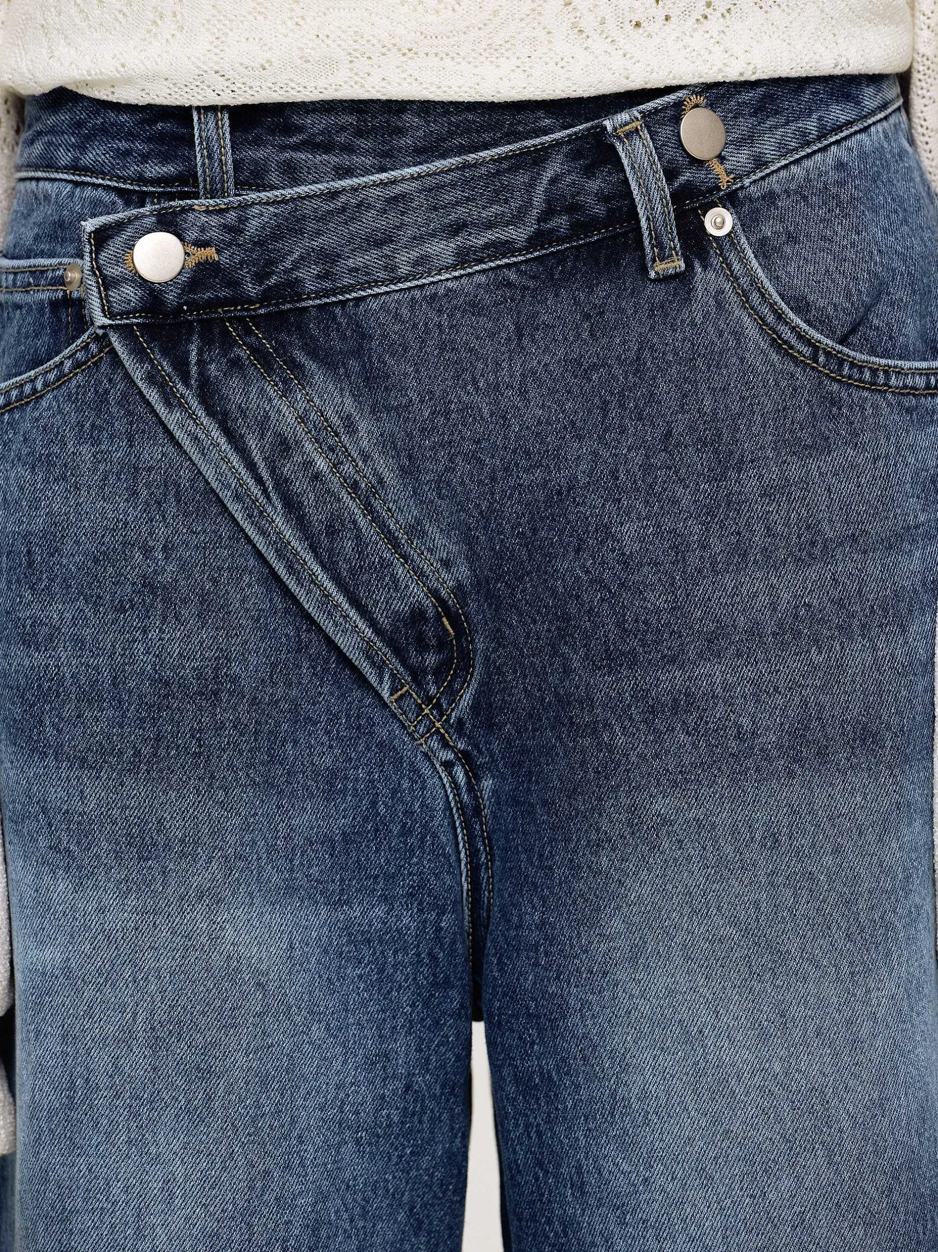 Frauen Source Unknown Denim<Crossover-Jeans, Dark Stone Wash