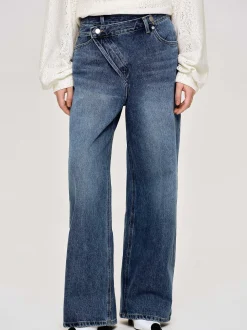 Frauen Source Unknown Denim<Crossover-Jeans, Dark Stone Wash